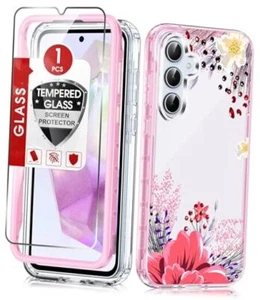  for A35-Samsung-Phone-Case for Women Girl: with Exquisite Floral Pattern Pink - Picture 1 of 7