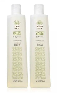 2-Pack Trader Joes Tea Tree Tingle Body Wash Peppermint & Eucalyptus 32oz total - Picture 1 of 4