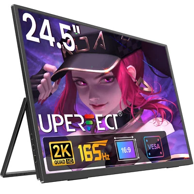 24,5 Zoll Tragbarer Gaming-Monitor 2K 2560*1440 165Hz Monitor Display Bildschirm - Bild 1 von 4