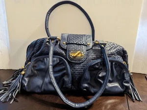 The FiND, Satin/Leather Trim Satchel - EUC - Picture 1 of 11