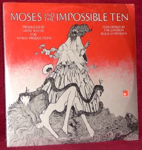 ORIG CAST 2 LP SEALED MOSES & THE IMPOSSIBLE TEN LONDON ROCK SYMPHONY 1973 BASF - Picture 1 of 2