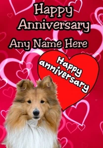Tarjeta de felicitación personalizada Shetland Sheepdog Dog A5 mm8 - Imagen 1 de 1