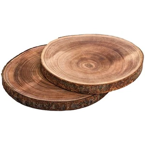 2 Pack Large Wood Slices for Centerpieces 9"-12" Round Rustic Wedding Decor - Picture 1 of 7
