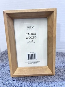 4X6 Inch Brown Wood Picture Frame Furio Home Casual Woods TableTop - Picture 1 of 6