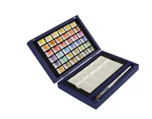 White Nights Aquarell Geschenkset, Bleistiftetui aus Holz, mit Pinsel, 36 Farben - Bild 1 von 6