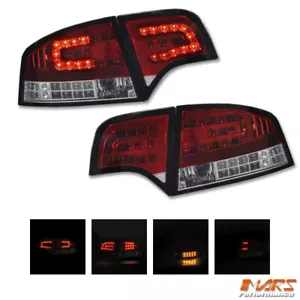 Clear Red LED Tail Lights Indicators for AUDI A4 S4 S-Line B7 05-08 Sedan - Foto 1 di 6