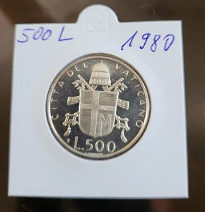 Vatikan 500 Lire 1980 Papst Johannes Paul II stempelglanz - Bild 1 von 2