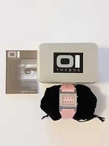 Armbanduhr "The One" rosa Armband binary time - Bild 1 von 3