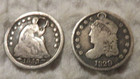 New Listing1829 Capped Bust & 1853 Arrows Seated Liberty Half Dimes Both Holed