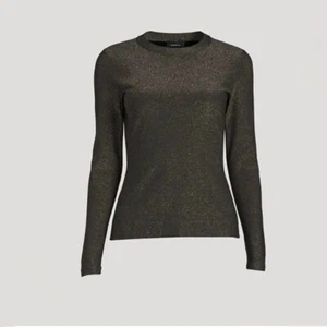 AKRIS Sz 8 NWT Green Moss Silk Lurex Sparkle Knit Top - Picture 1 of 17