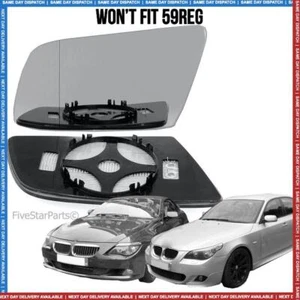 BMW Serie 5 6 vetro specchio sinistro 03-10 non si adatta lato 59reg grandangolare riscaldato - Foto 1 di 6