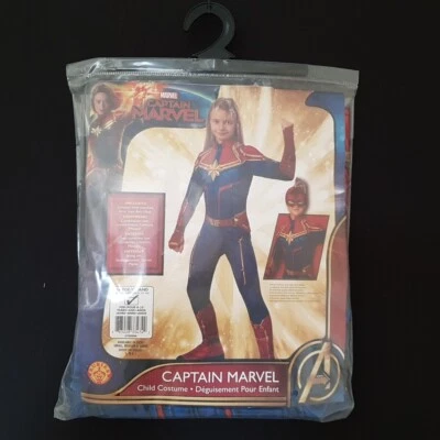 Captain Marvel Hero Large Girl's Costume Suit Fancy Dress 8-10 Years Rubie's - Image 1 of 4