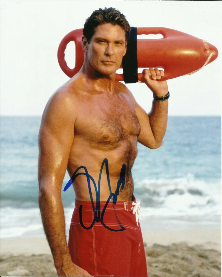 DAVID HASSELHOFF SIGNED BAYWATCH FOTO AUTOGRAMME  - Bild 1 von 1