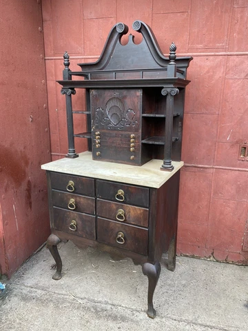 1860s New Hampshire Style Highboy Medical Cabinet Bathroom Dental Country Cover