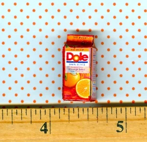 DOLLHOUSE Miniature SIZE CARTON of Orange Juice Box - Bild 1 von 2