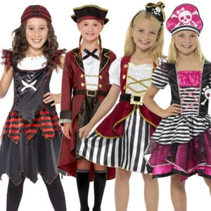 Swashbuckler Pirate Girls Pirates Fancy Dress Costume Kids Book Day Outfit - Picture 1 of 19