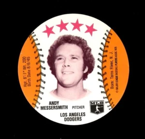 MSA Buckmans Discos 1976 Andy Messersmith Los Angeles Dodgers como nuevo - Imagen 1 de 2
