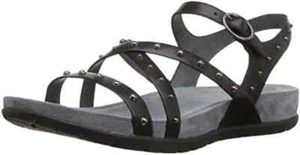 Dansko Brigitte 12 / 42 schwarze Leder Slingback Schnalle Riemchen Nieten Sandalen - Bild 1 von 2