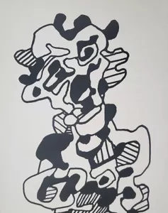 Jean Dubuffet Original ScreenPrint / Silkscreen Plate 10 1960's w/documentation - Picture 1 of 5