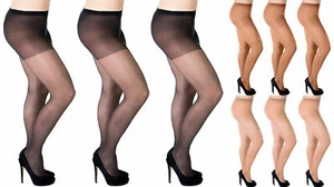 Pantimedias transparentes para mujer Aurellie talla grande 20 den paquetes múltiples (EE. UU. 14-16) - Imagen 1 de 15