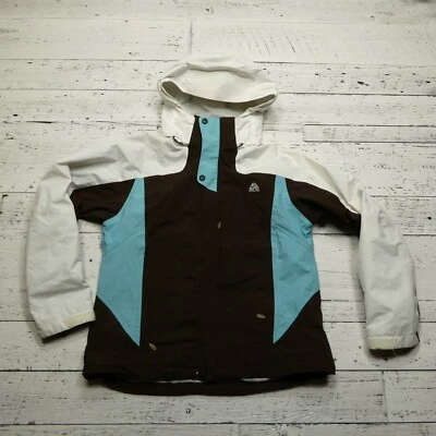 Nike ACG Jacket Womens Small (4-6) Blue Brown Windbreaker Shell Zip Pockets - Image 1 of 4