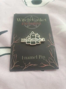WITCH CASKET Mindful Magick pin badge. New. Uk only sorry - Picture 1 of 2