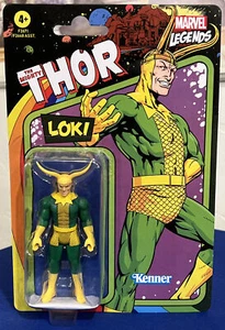 Retro Marvel Legends Mighty Thor CLASSIC LOKI Hasbro 3.75” Inch Disney 2021 - Picture 1 of 7