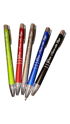 BURNED4LIFE GRAVUR Dein Metallkugelschreiber mit Wunschgravur