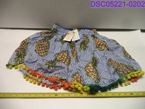 NWT America and Beyond A&B Girls Striped Pineapple Skirt Girl's Size Medium - Picture 1 of 4