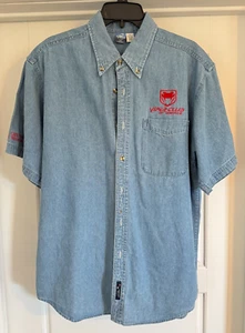 Viper Club of America Hemd Denim Knopfleiste bestickt Dodge 100% Baumwolle - Bild 1 von 6