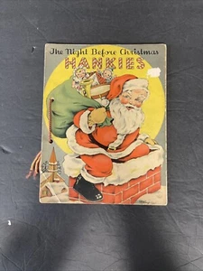 The Night Before Christmas Hankies Book Illustrated Rare 1941 - Picture 1 of 9