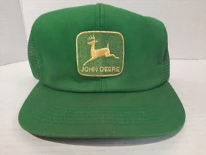 Vintage John Deere K-Products Mesh Snapback Trucker Cap Made In USA Patch *READ* - Picture 1 of 10