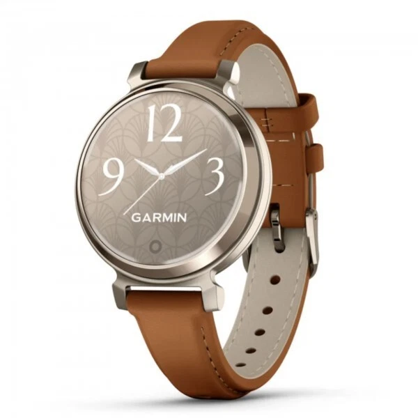 Garmin Lily 2 Classic Cream Gold with Tan Leather Band 010-02839-02 - Image 1 of 3