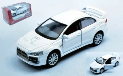 MODELLINO AUTO STATICO KINSMART MITSUBISHI LANCER EVO X BIANCO 1:36 CM 12 BOX - Immagine 1 di 4
