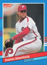 1991 Donruss Baseball Darrel Akerfelds Philadelphia Phillies #110