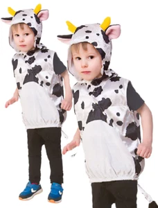 Disfraz de vaca para niño animal de granja niños niñas vestido elegante día del libro conjunto niños - Imagen 1 de 3