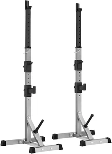 Rack Da Squat Regolabile Coppia Rastrelliere Porta Bilancieri Supporti per Bilan - Foto 1 di 12