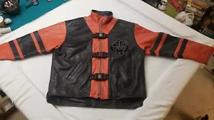 Chaqueta de Motocicleta Vintage Original UB TUFF Cuero Genuino 3XL RARA AÑOS 90 - Imagen 1 de 9