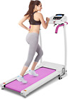 Goplus Folding Treadmill, Electric Running Machine with LED Display and Mobile P