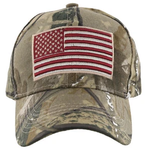 NEW! BIG USA FLAG BALL CAP HAT CAMO - Picture 1 of 4