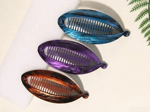 Fish Hair Banana Clip Barley Twist Comb Clamp Grip Slide clip new Multicoloured - Picture 1 of 17