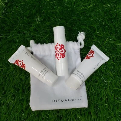 Rituals MINI - Crema facial - Crema de manos - Bálsamo labial - con bolsa de algodón Foto 1 de 4