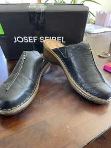 Woman's Clogs Josef Seibel Catalonia 54 Black Size 41(10-10.5) Msrp 125.00 - Picture 1 of 3