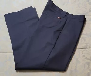 Dickies Navy Core Work Pants Men 34x30 Resists Wrinkles Regular Fit Straight Leg - Picture 1 of 12