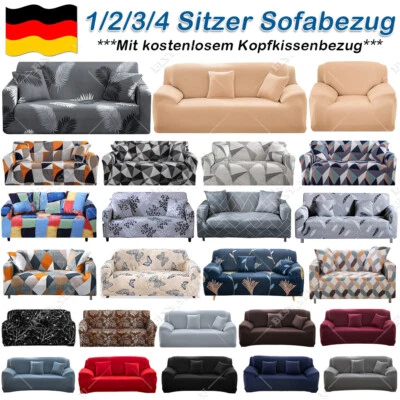 1/2/3/4 Sitzer Sofa Überwürfe Sofabezug Stretch elastische Sofahusse Abdeckung - Bild 1 von 4