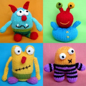 LITTLE MONSTERS - 5" TOY DOLL DK KNITTING PATTERN by Toyshelf - Picture 1 of 3
