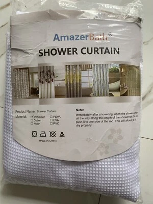 Shower Curtain 72 x 72" NEW White - Image 1 of 4