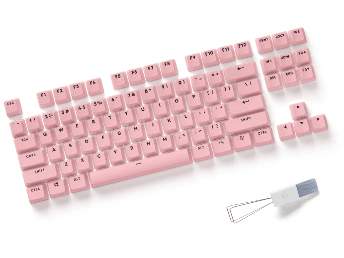 Logitech 87 Key Caps Aurora Collection for G715 TKL G713 TKL Keyboard Pink Dawn - Image 1 of 1