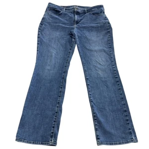NYDJ Marilyn Straight Jeans Womens 16W Blue Denim Lift Tuck Technology Stretch - Picture 1 of 13