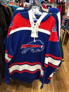 BUFFALO BILLS SCHNÜRKAPUZE HERREN ROYALBLAU MIT STRINGS 47 MARKE - Bild 1 von 5